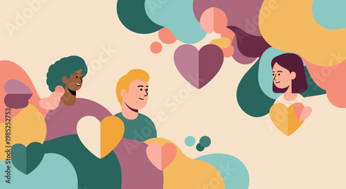 A calming, abstract image featuring a heart shape. Ideal for representing love, wellness, or positive emotions in marketing materials or website backg