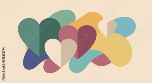 A calming and minimalist background featuring overlapping organic shapes in muted tones. Ideal for websites, presentations, and digital marketing mate