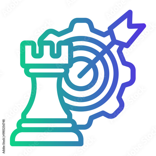 target marketing Line Gradient Icon