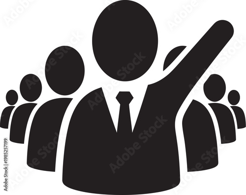 Business leader presenting to team members