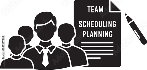 team scheduling planning illustration