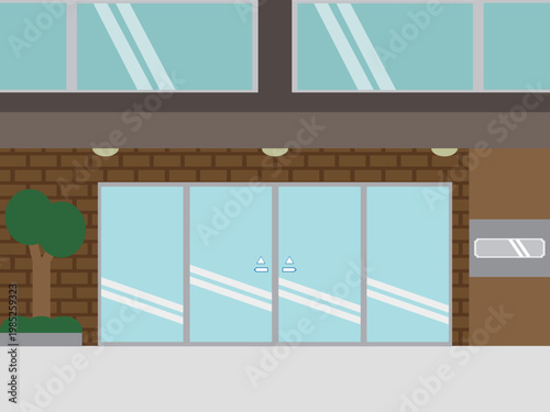 マンションのエントランスのイメージイラスト