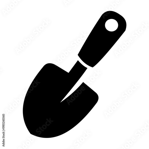 Shovel icon solid black simple tool design