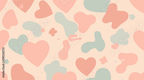 A calming and contemporary abstract background featuring soft, rounded shapes. Ideal for websites, presentations, and designs seeking a minimalist aes