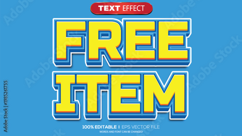 3d text effect free item theme