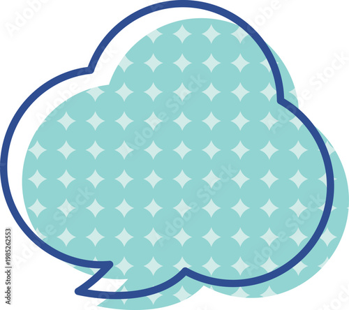 吹き出しレトロポップ_雲1