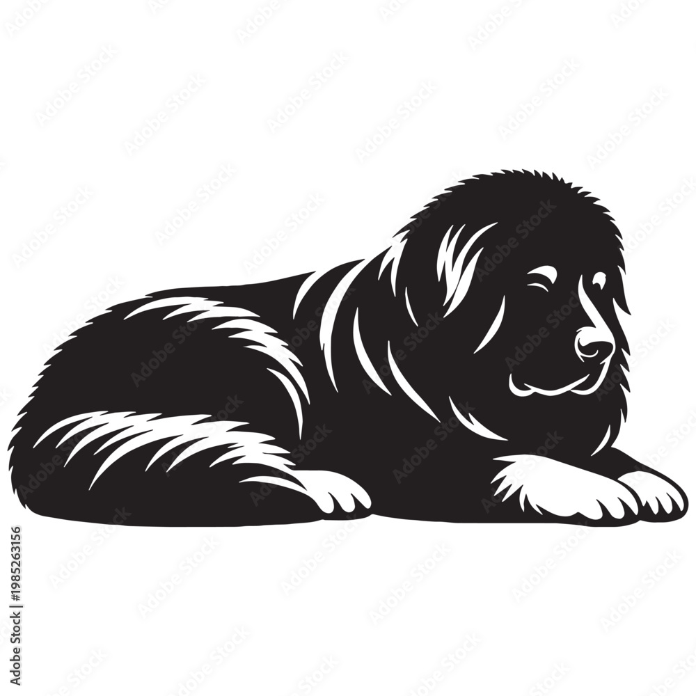 Fototapeta premium Pamir Shepherd Dog Powerful Guardian of Central Asian Mountains Loyal Protective Intelligent Rare Breed Strong Working Dog Family Protector Brave Independent Weather-Resistant Herding Companion.