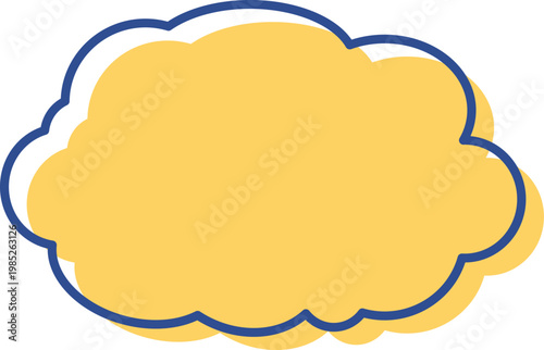 吹き出しレトロポップ_雲6