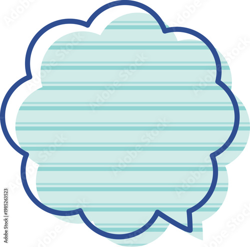 吹き出しレトロポップ_雲8