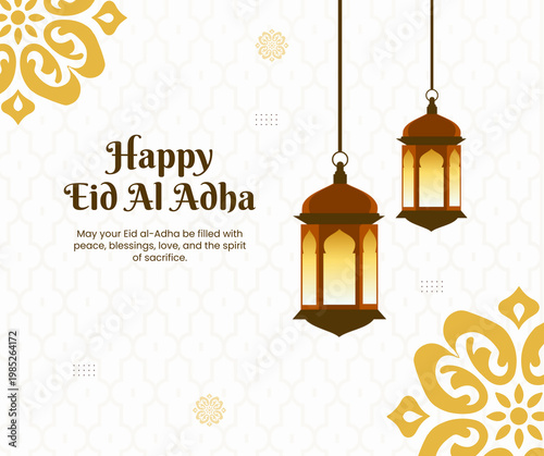 Eid Al adha Mubarak social media poster design 