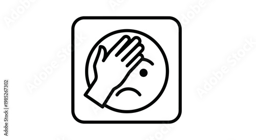 Face palm symbol indicating regret or mistake.