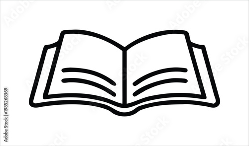 Open book icon symbolizing knowledge and learning