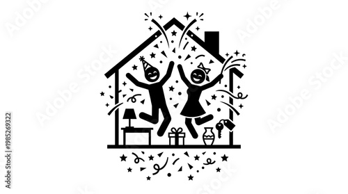 Celebration Inside A House Party Happiness Home