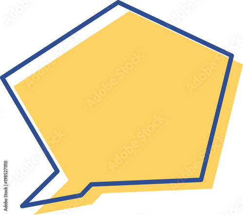 吹き出しレトロポップ_多角形2