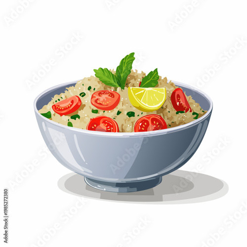 Frisches Taboulé, ein klassischer orientalischer Salat