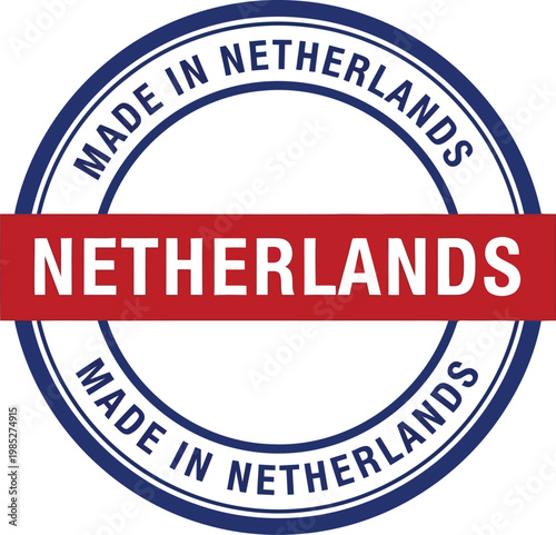 Netherlands made in country of origin seal stamp
