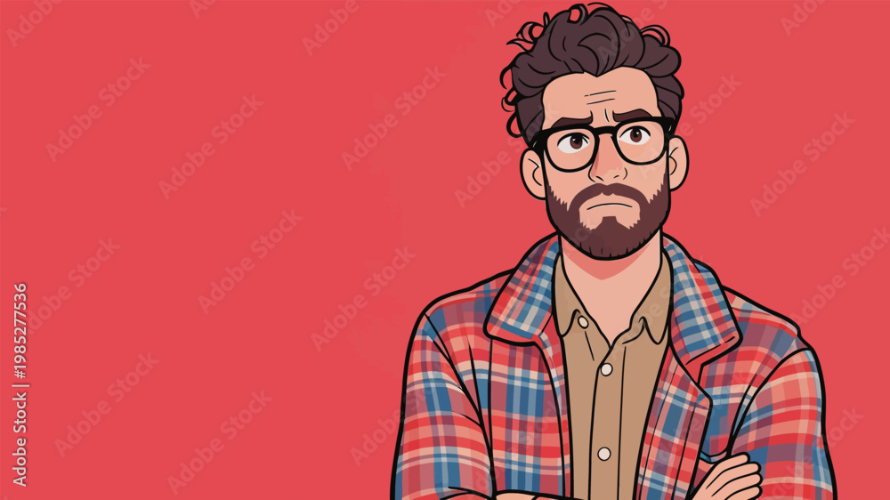 Fototapeta premium Stylized Illustration of a Businessman