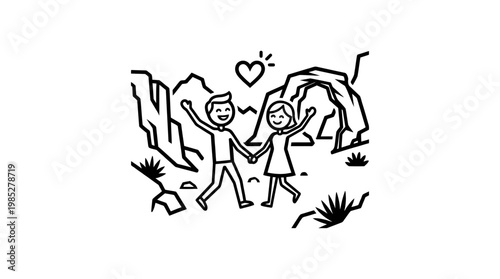 Happy Couple Exploring Nature