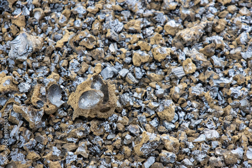 Fotografie Macro detail of porous volcanic lava rocks and scoria at Hawaii Volcanoes Nation