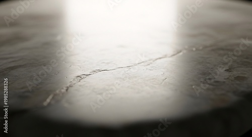 Close up of a Cracked, Textured Stone Surface with a Bright Light Band