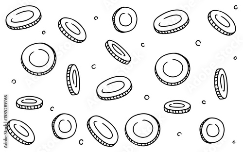 A hand-drawn illustration of numerous red blood cells floating in a fluid, depicted with simple line art.