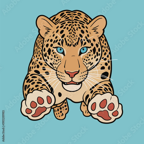 Happy Bearded Man in Yellow Sweater Illustration