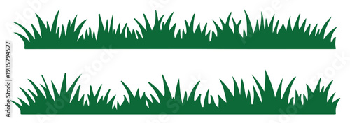 Set of grass silhouette vector icons with seed heads, natural plant design, landscaping, botanical illustration, gardening, nature, black art.