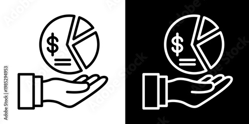 Expense Breakdown Icon Set White Style Collection