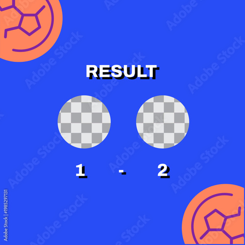 Football Cup Match Result Social Media Post Template