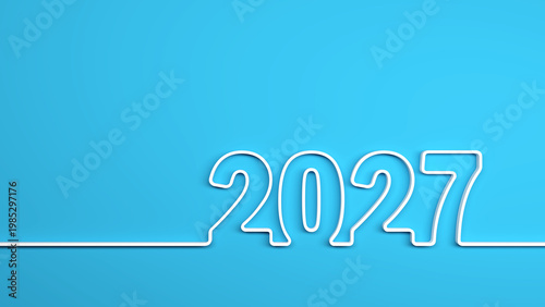 New Year 2027 Creative Design Concept - 3D Rendered Image