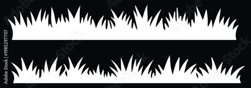 Wild reed silhouette collection, nature wetland plant vector set, marsh grass meadow graphics, riverbank cattail foliage icons, isolated black botanical flora