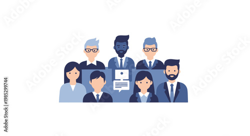 Diverse group of business people.