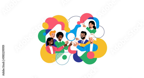 Diverse People in Teamwork.