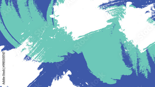 Abstract Blue and Cyan Artistic Brush Stroke Background Vector