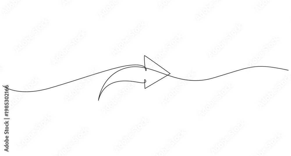 Obraz premium Arrow drawing with editable stroke on white background. Vector illustration,Arrow Icons and Symbols continuous one line art drawing,2