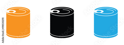 Soda can icon concept. Soda Can icon design, outline vector, soda and juice beverage symbol, drink packaging and refreshment concept illustration.