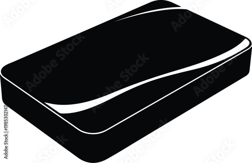 Silhouette of a modern ergonomic computer mouse for office vector design