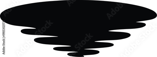 Silhouette of a powerful swirling tornado storm cloud vector design