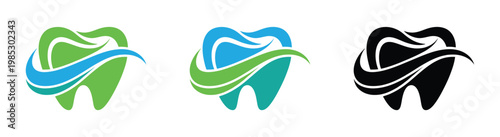 Tooth icon. Dental clinic logo. Human teeth vector illustration. Blue dentistry logotype. Oral hygiene concept. Dentist sign. Molar tooth enamel symbol. Simple tooth pictogram design.