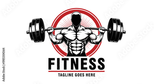 Muscular man lifting heavy dumbbells strong.