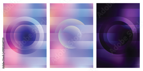 abstract gradient circle with soft bokeh light effect on pastel background