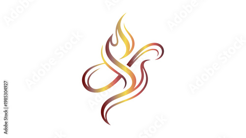 Gradient abstract flame and smoke design with abstract gradient illustration stylized artistic background