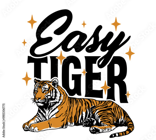 An easy wild tiger svg