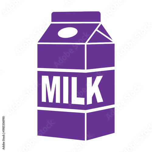 Purple milk carton illustration