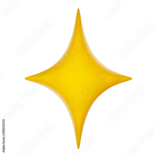 3D Yellow Spark
