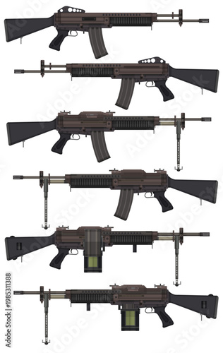 Old Vietnam American Machine Guns