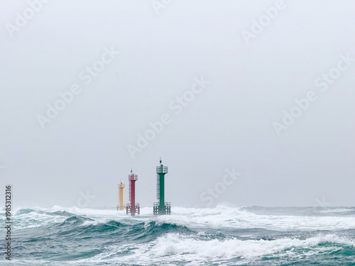 lighthouse in the sea