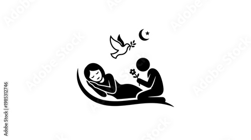 Couple Celebrating a Romantic Moment