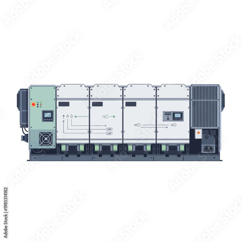 Modern Solar Inverter System, Renewable Energy Technology, Clean Power Generation