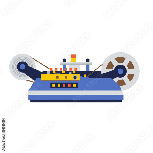 Retro film projector machine, vintage technology, cinema equipment, movie making